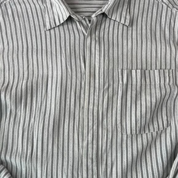 Vintage Men's Ron Chereskin Cotton and Rayon Striped Button-Up Shirt Size XL - Picture 7 of 8